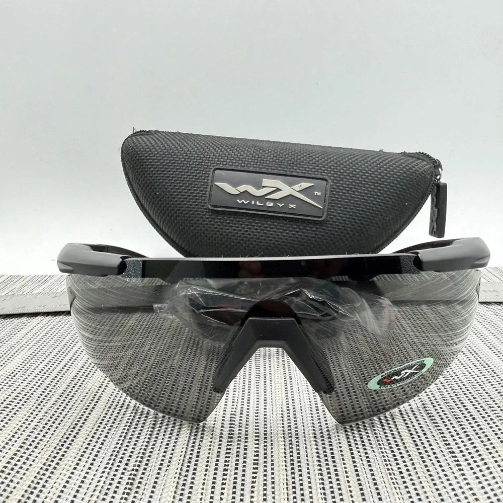 Wiley X Saber Advanced Tactical Shooting Glasses Smoke Grey Lens Z87+ Black Case